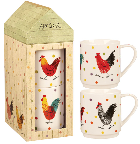 Rooster Mug Set